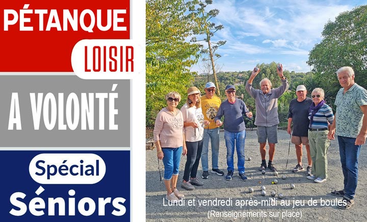 Pétanque Loisir - Les lundis et vendredis après-midi