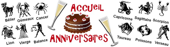 Anniversaires - Accueil